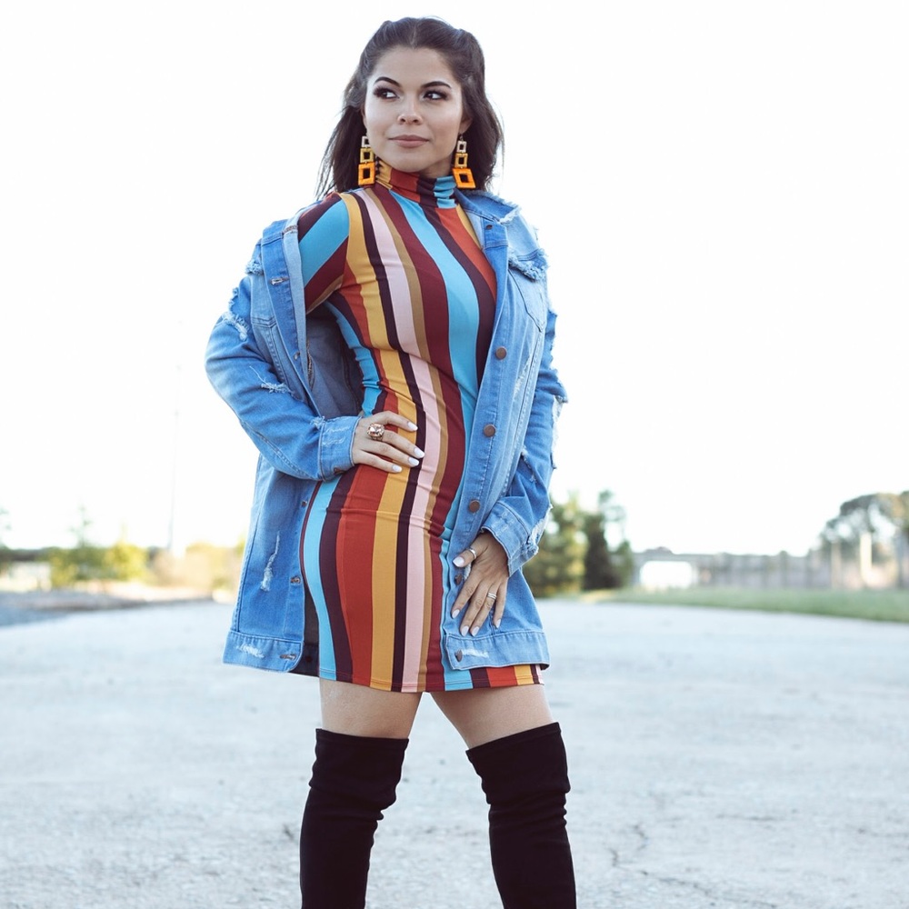 FashionNova I'm Not The One Jacket - Medium Wash